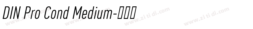 DIN Pro Cond Medium字体转换